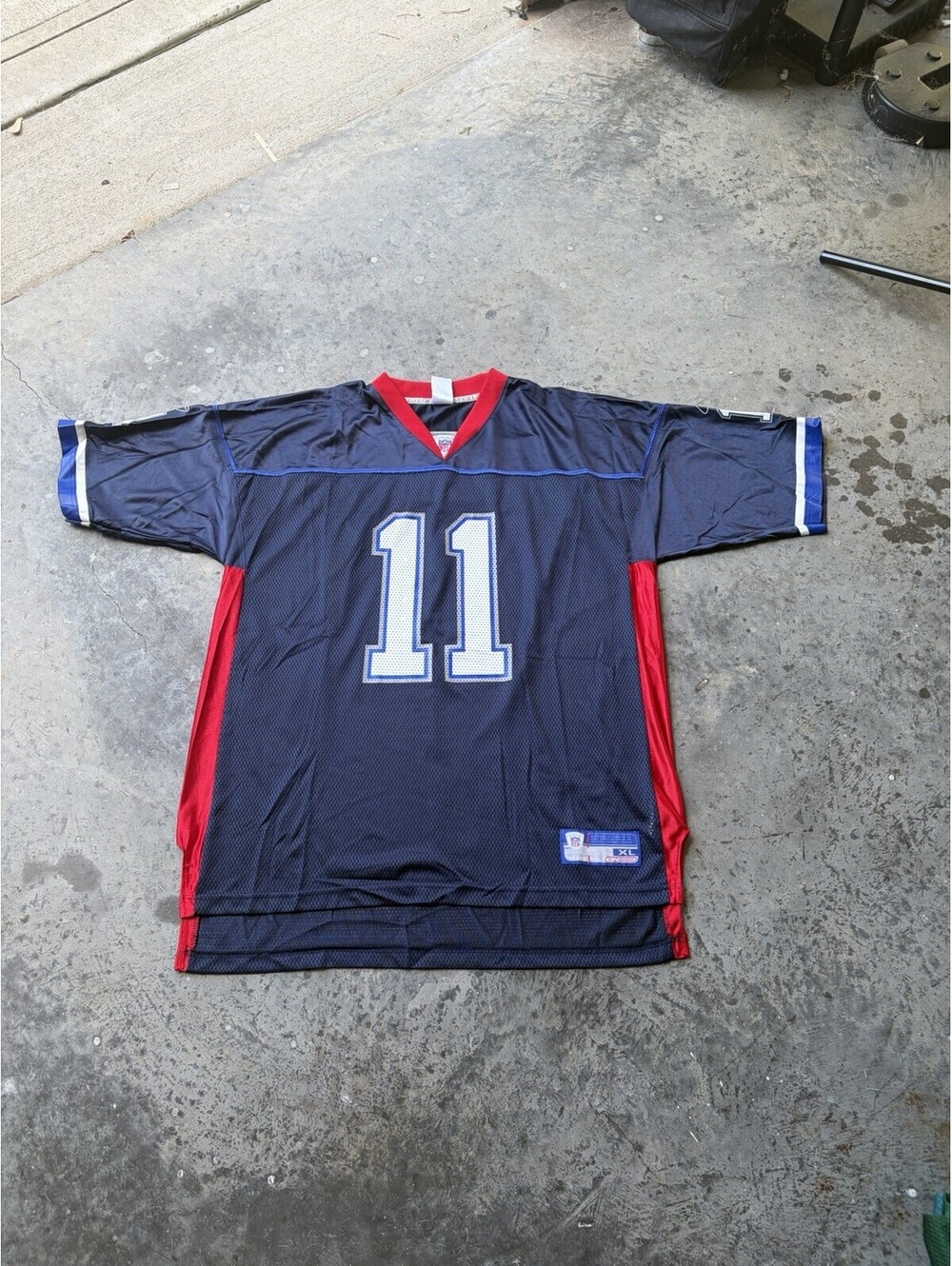 Buffalo Bills Drew Bledsoe Reebok Home Dark Blue Jersey Size XL Vintage
